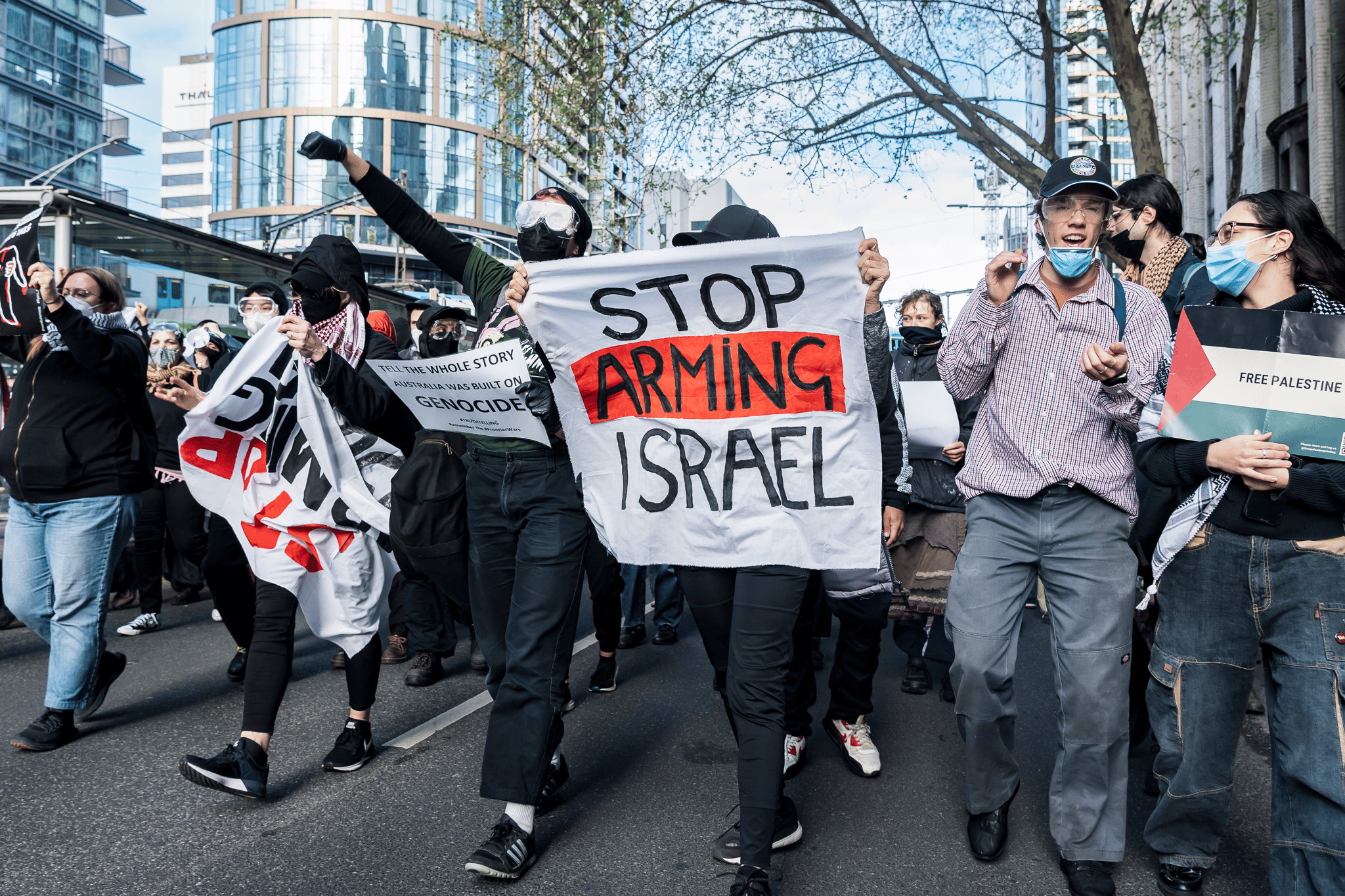 Disrupt Land Forces 2024 Melbourne protests