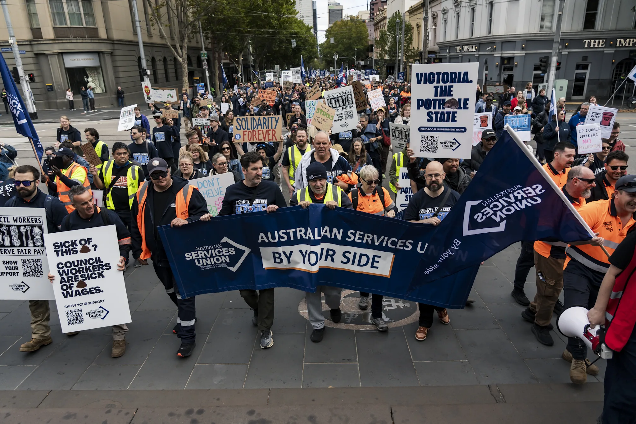 Council workers' strike action